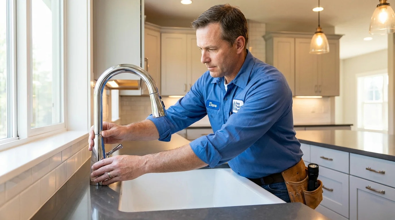 Kitchen faucet installation by Johns Plumbing LLC in Lake Worth